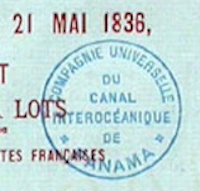 Dokumente: Canal Interocéanique de Panama, Paris - 1888 – Gebraucht aus Solothurn von Sgasche 1