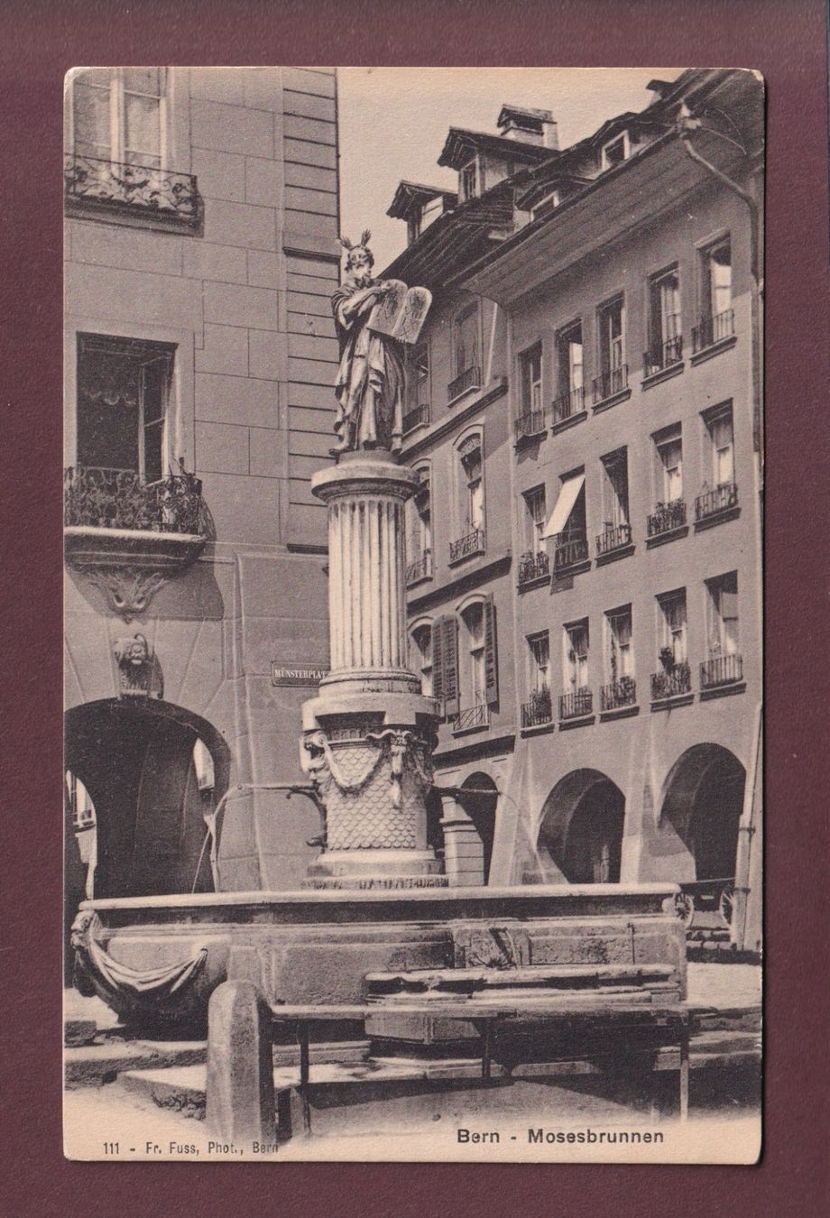 Ansichtskarten: BERN - Mosesbrunnen – Gebraucht aus Pully von nicecards
