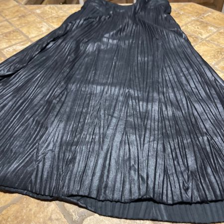 Canda Gonna nera plissettata- effetto pelle-elegante e chic!