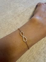 Bracelet Infini Or Rose 925 Zircons Étincelant Histoire d’Or