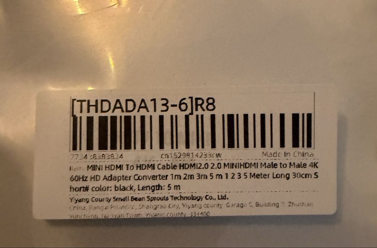 Cavi: Câbles hdmi mini to hdmi 5m – Nuovo e nell'imballaggio originale da Cornol venduto da zouzoupet 1
