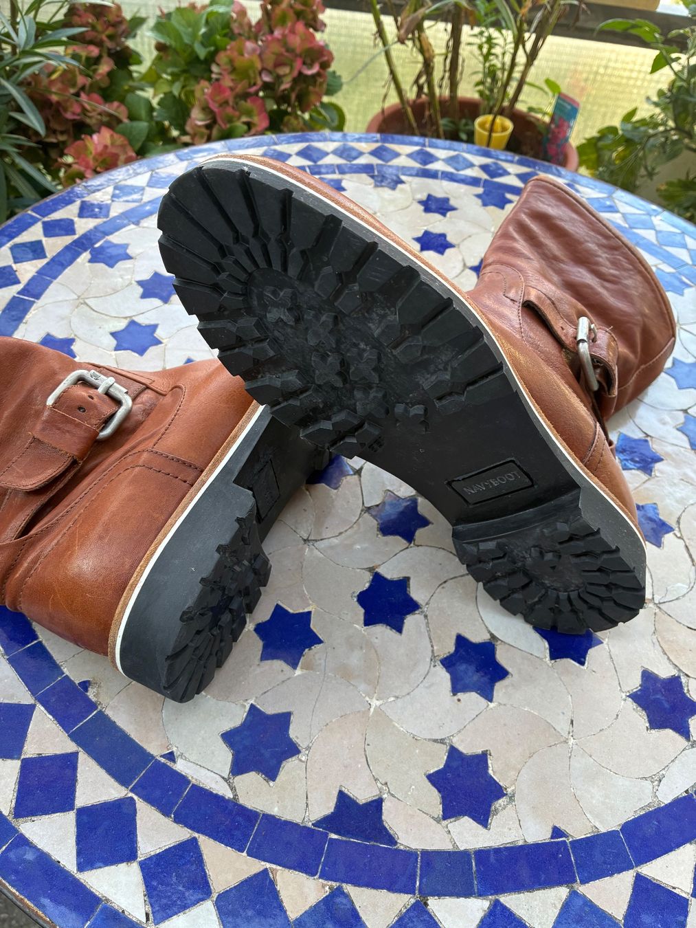 Navyboot Scarpe da uomo: Navyboot-Stiefel aus Leder, braun – Nuovo (secondo la descrizione) da Zürich venduto da thetschi 2