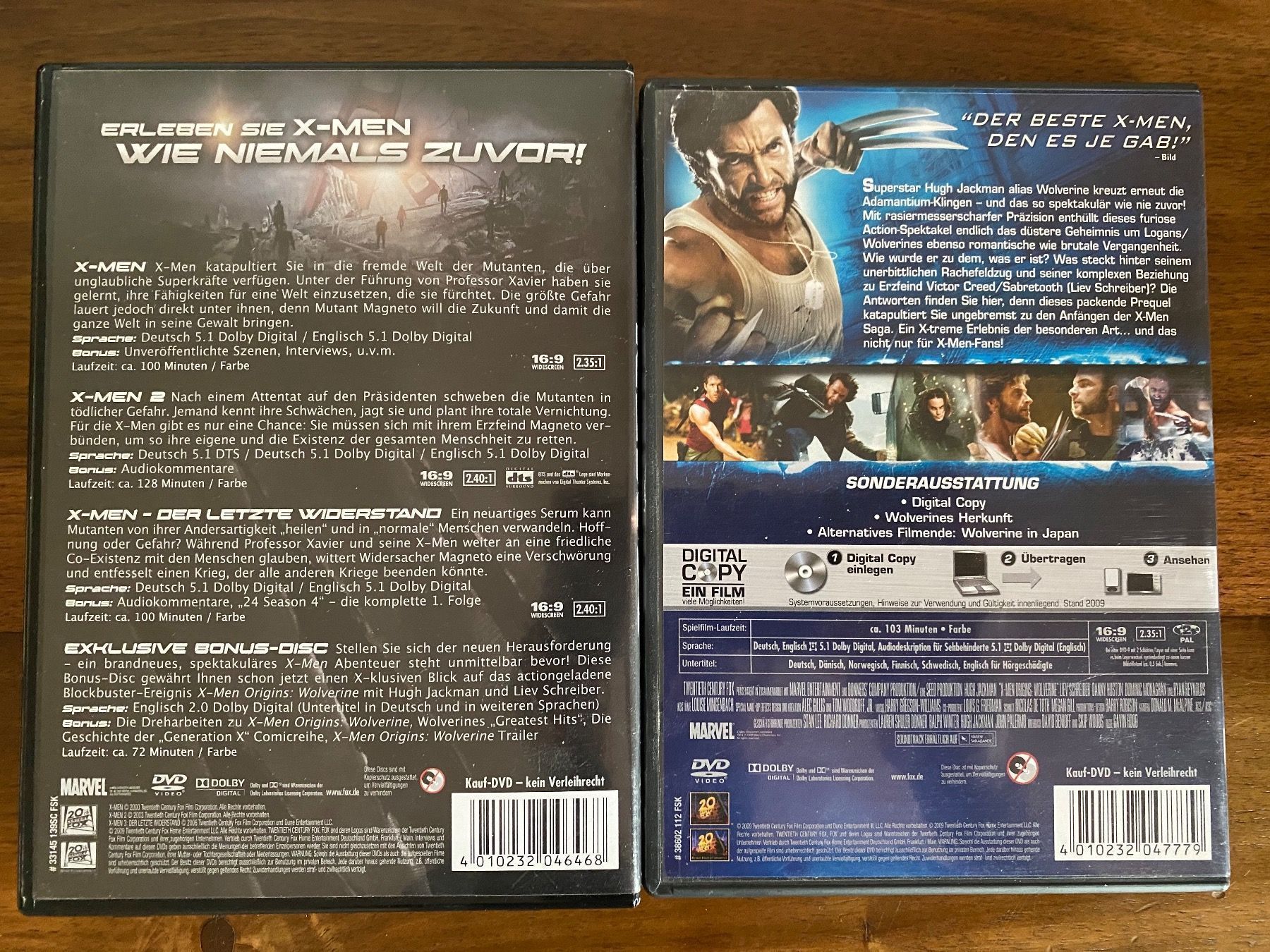 Tutti i DVDs: X-MEN Trilogie & X-MEN Origins Wolverine – Usato da Fällanden venduto da BasilFawlty 1