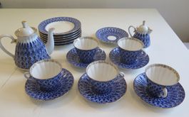 PORCELAINE RUSSE café  RUSSISCHES PORZELLAN Kaffeeservice