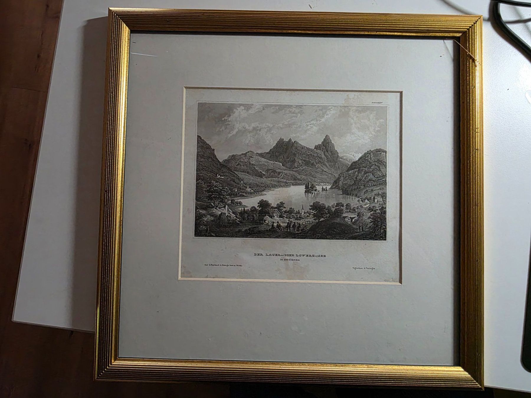 Stiche: Stich - Der Lauer- (oder Lowerz) See - wohl 1425 – Gebraucht aus Walterswil BE von Lonitti 1