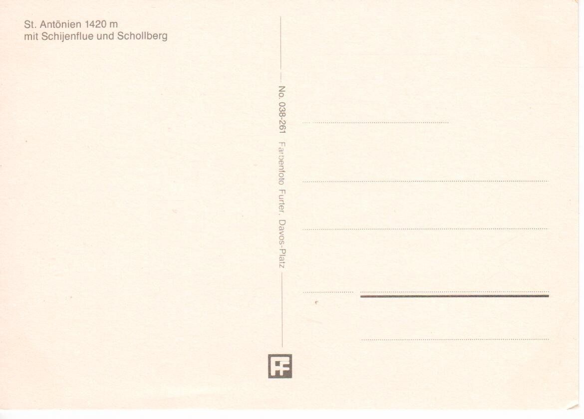 Ansichtskarten: St. Antönien – Gebraucht aus Wolhusen von Curver9 1