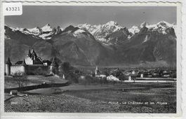 Aigle - Le Chateau et les Alpes