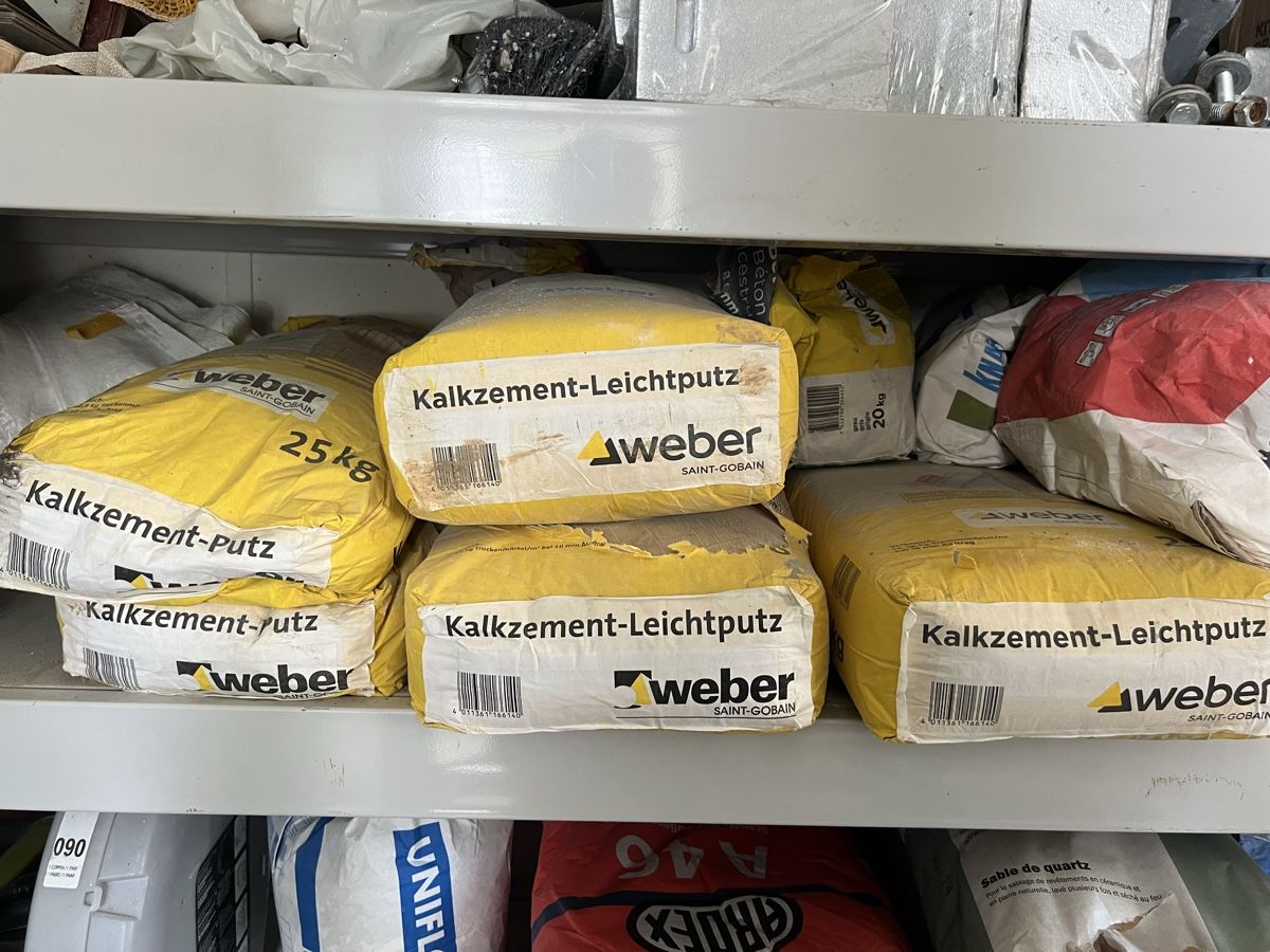 Materiale di riempimento: Weber Kalkzementputz 5 Säcke – Nuovo e nell'imballaggio originale da Wettingen venduto da riffrack