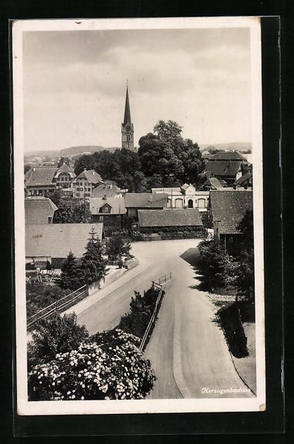 Cartoline postali: Herzogenbuchsee, Strassenpartie mit Geb – Usato da Berlin venduto da bartko-reher