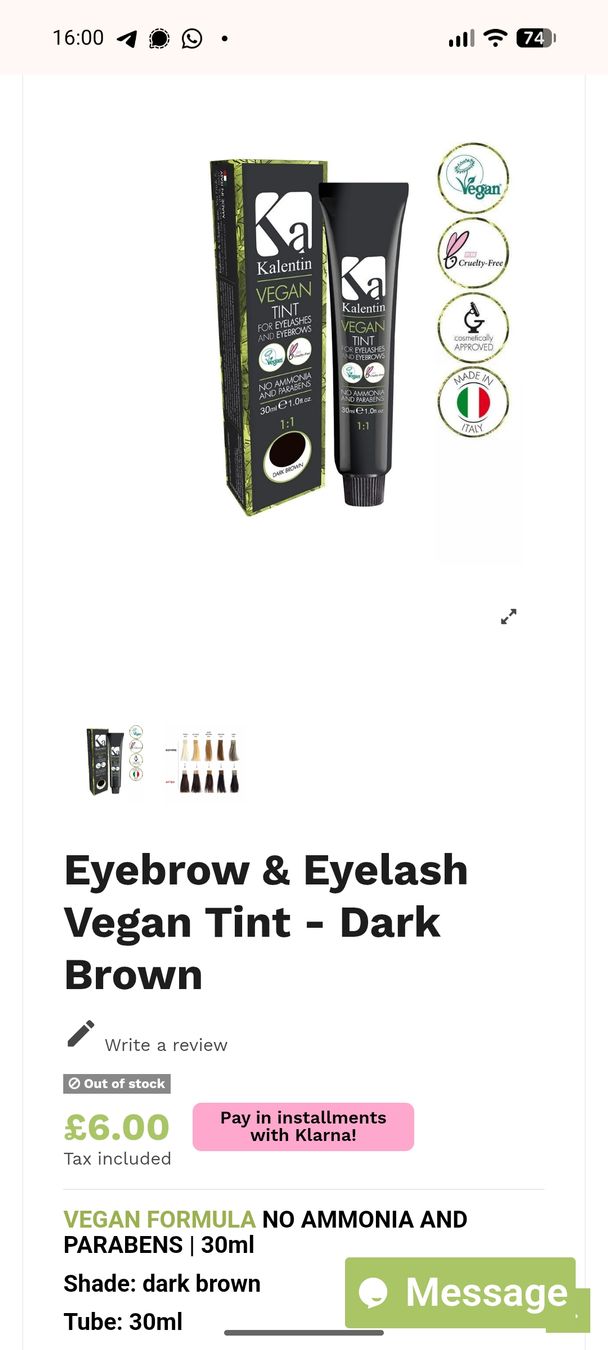 Make-up: Wimpernfarbe dunkelbraun – Nuovo e nell'imballaggio originale da Wallisellen venduto da ali_x62p 2