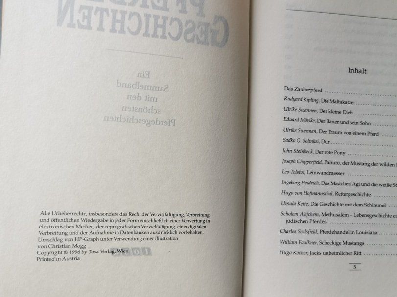 Bücher: Pferdegeschichten  (Buch) – Gebraucht aus Wilen b. Wollerau von morethanmusic 2
