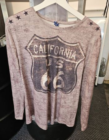 Langarmshirt California US 66 braun Grösse L 