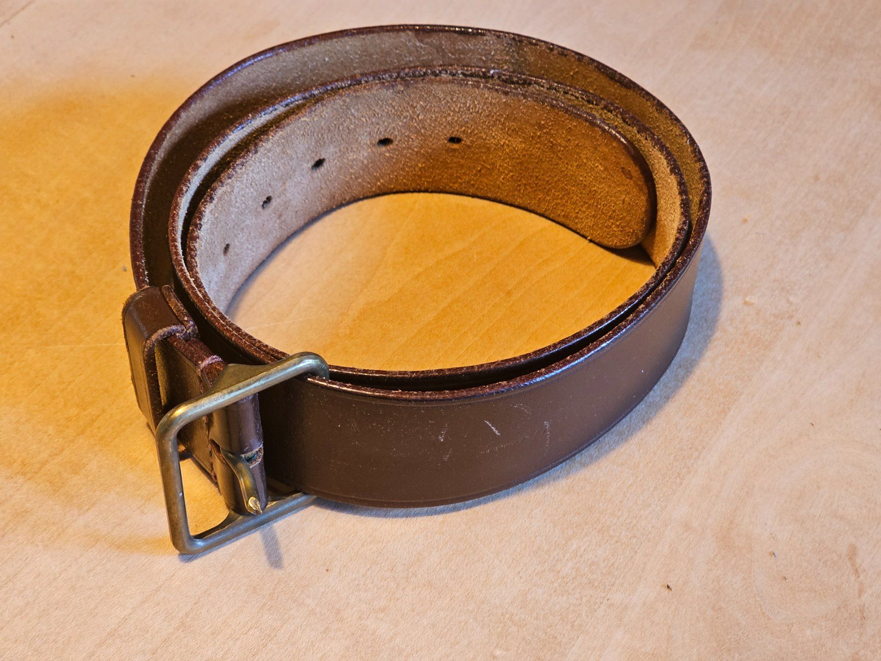 Schweizer Armee Uniformi: Ausgangsgurt Schweizer Armee, Ledergurt 100cm Messing – Usato da Pfäffikon ZH venduto da Gugus60 4