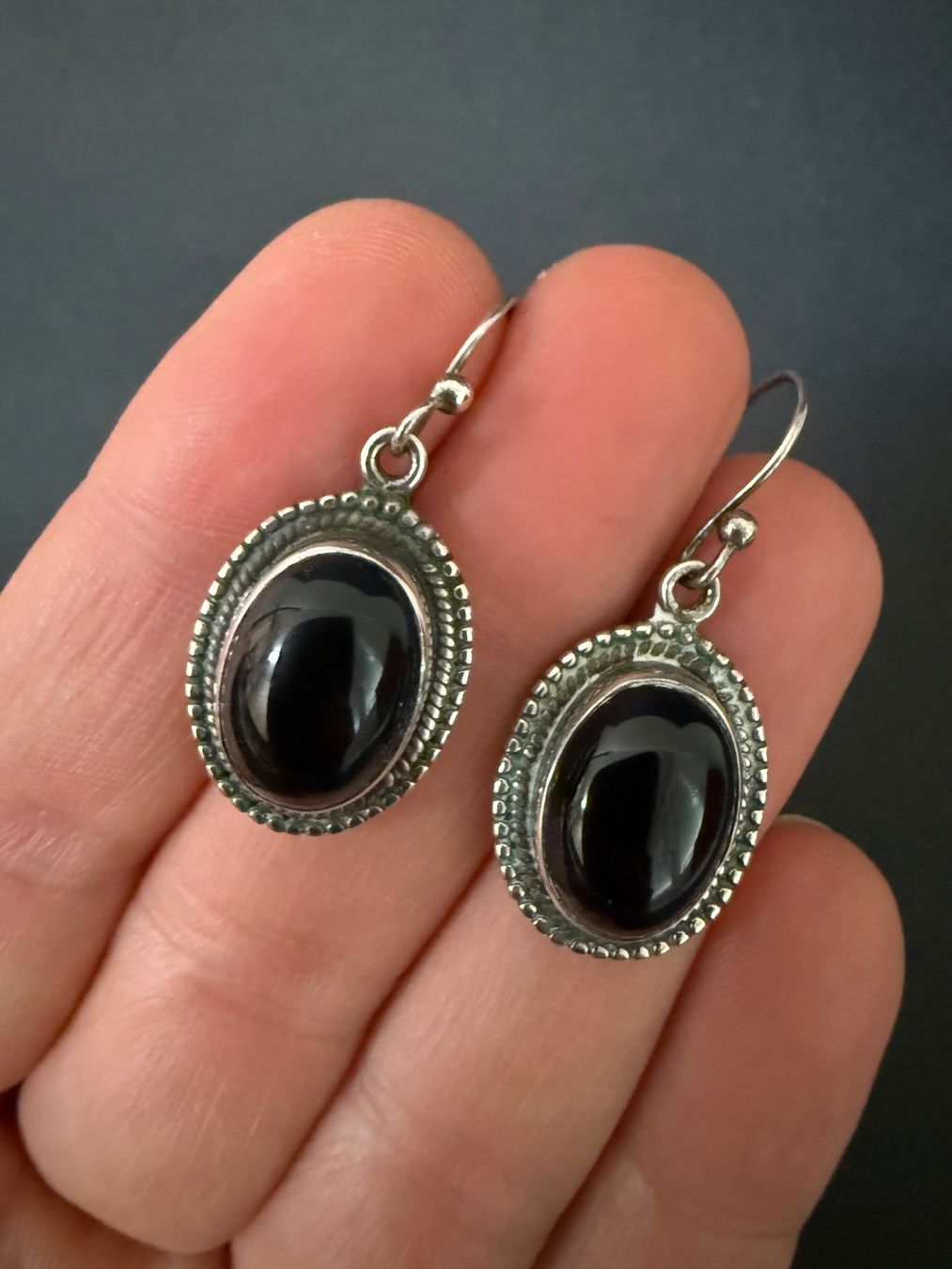Boucles d'oreille: Silber Ohrringe mit Onyx 925 – D'occasion à Spiegel b. Bern par Rogger72 2