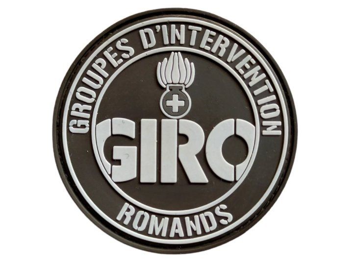 Swiss Placchette & Badge: GIRO GROUPES D` INTERVENTION Romands mit Klett Patch – Usato da Tann venduto da Hey_Ho-12