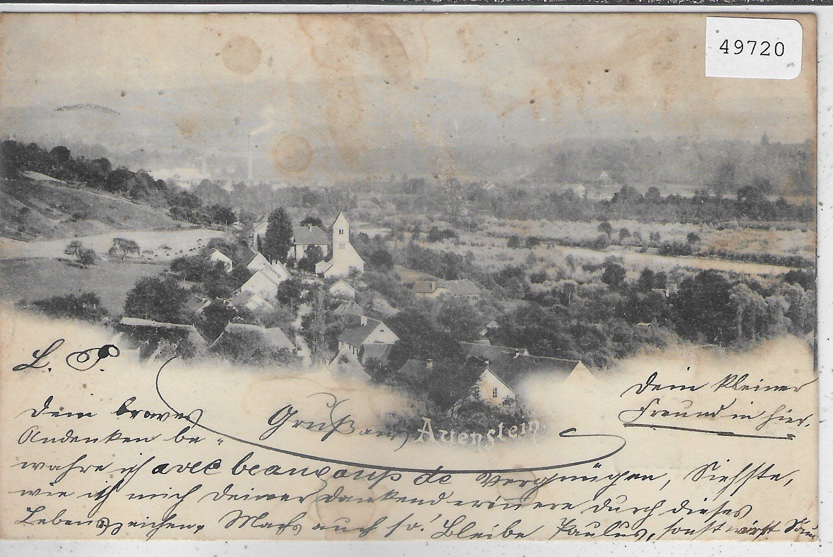 Cartoline postali: Gruss aus Auenstein – Difettoso da Ettingen venduto da Kartenplanet