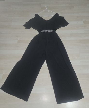 Eleganter schwarzer Jumpsuit, EU Größe 46