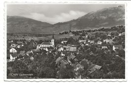 Eschen - Fürstentum Liechtenstein - Dorfpartie mit Kirche