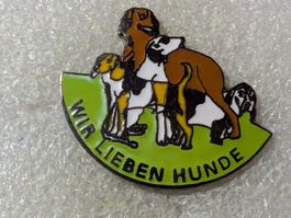 Ansteckpin 109: Wir lieben Hunde