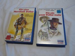 2x VHS Rare Videokassette - Für eine Handvoll Dollar 1+2