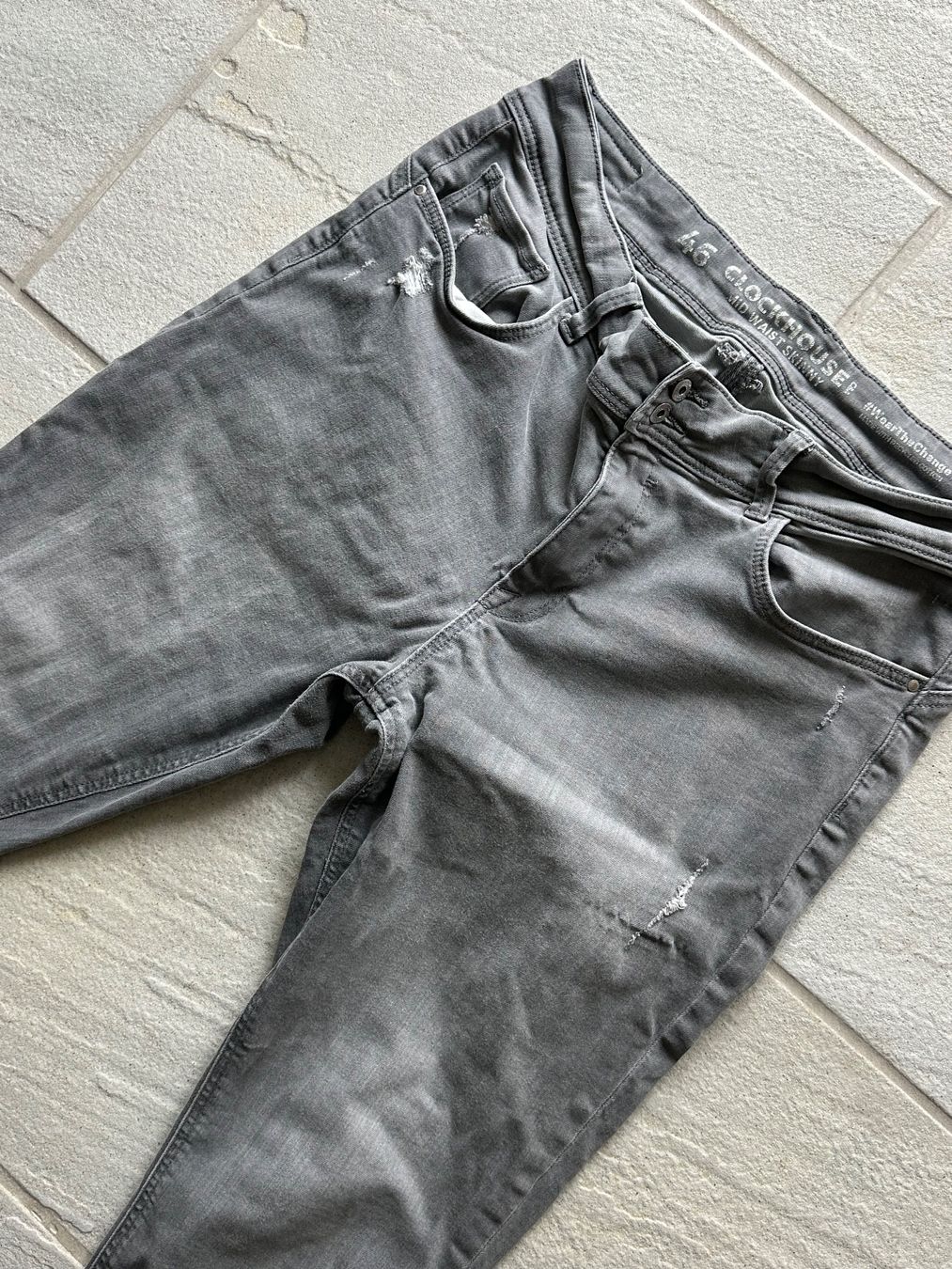 C&A Jeans: Graue mid waste skinny jeans – Usato da Pfäffikon ZH venduto da bingo74 1