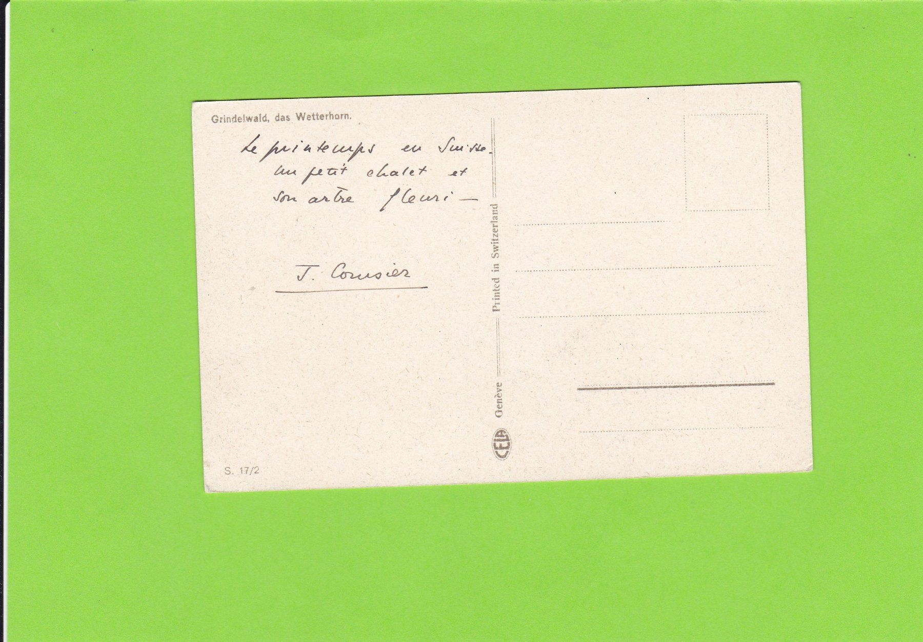 Cartoline postali: Grindelwald, das Wetterhorn – Usato da St. Peterzell venduto da neckertal 1