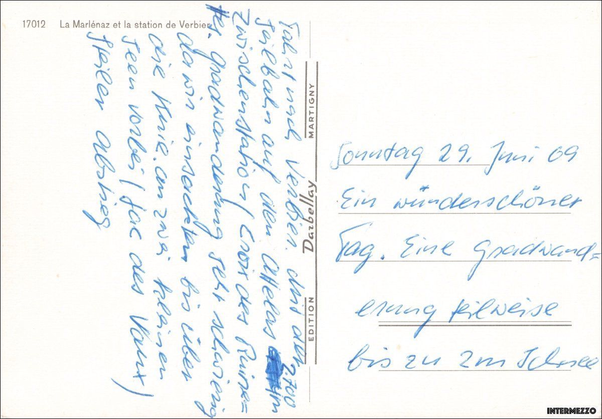Cartoline postali: Verbier VS // La Marlénaz Oldtimer alte Autos 1969 – Usato da Basel venduto da intermezzo12 1