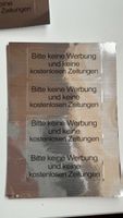 Bitte keine Werbung und keine kostenlosen Zeitungen Aufklebe