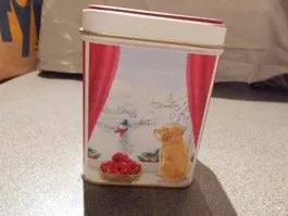 Blechbüchse Hund/Katze aus dem Weihnacht