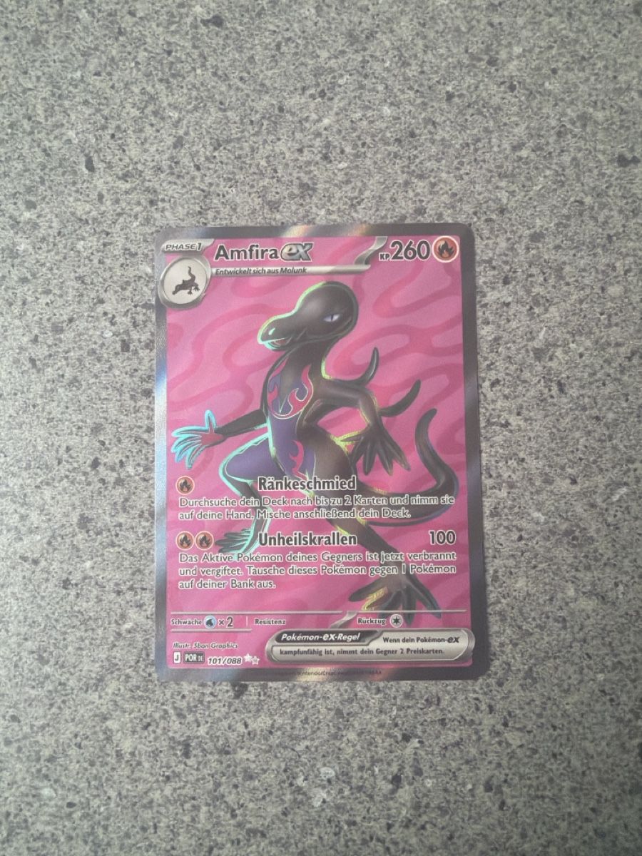 Pokémon Carte collezionabili: Amfira ex 101/088 – Nuovo (secondo la descrizione) da Schönenwerd venduto da kyl_2zjn