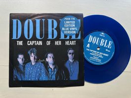 DOUBLE rare Single The captain of the SWISS 80's blue vinyl