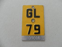 Mofanummer  Nr. Mofa No  Nummer GL 79 Glarus 1979 Geschenk