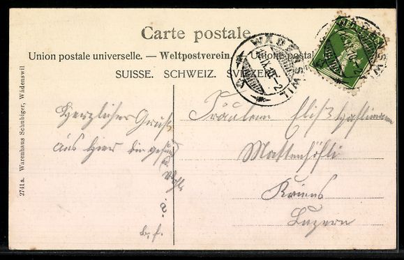 Cartes postales: AK Wädenswil, Ortsansicht – D'occasion à Berlin par bartko-reher 1