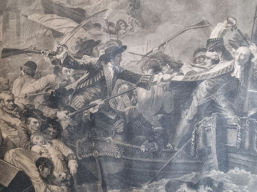 Incisioni: William Woollett (1735–1785) The Battle at La Hogue, – Usato da Gersau venduto da grafik-kunst 9
