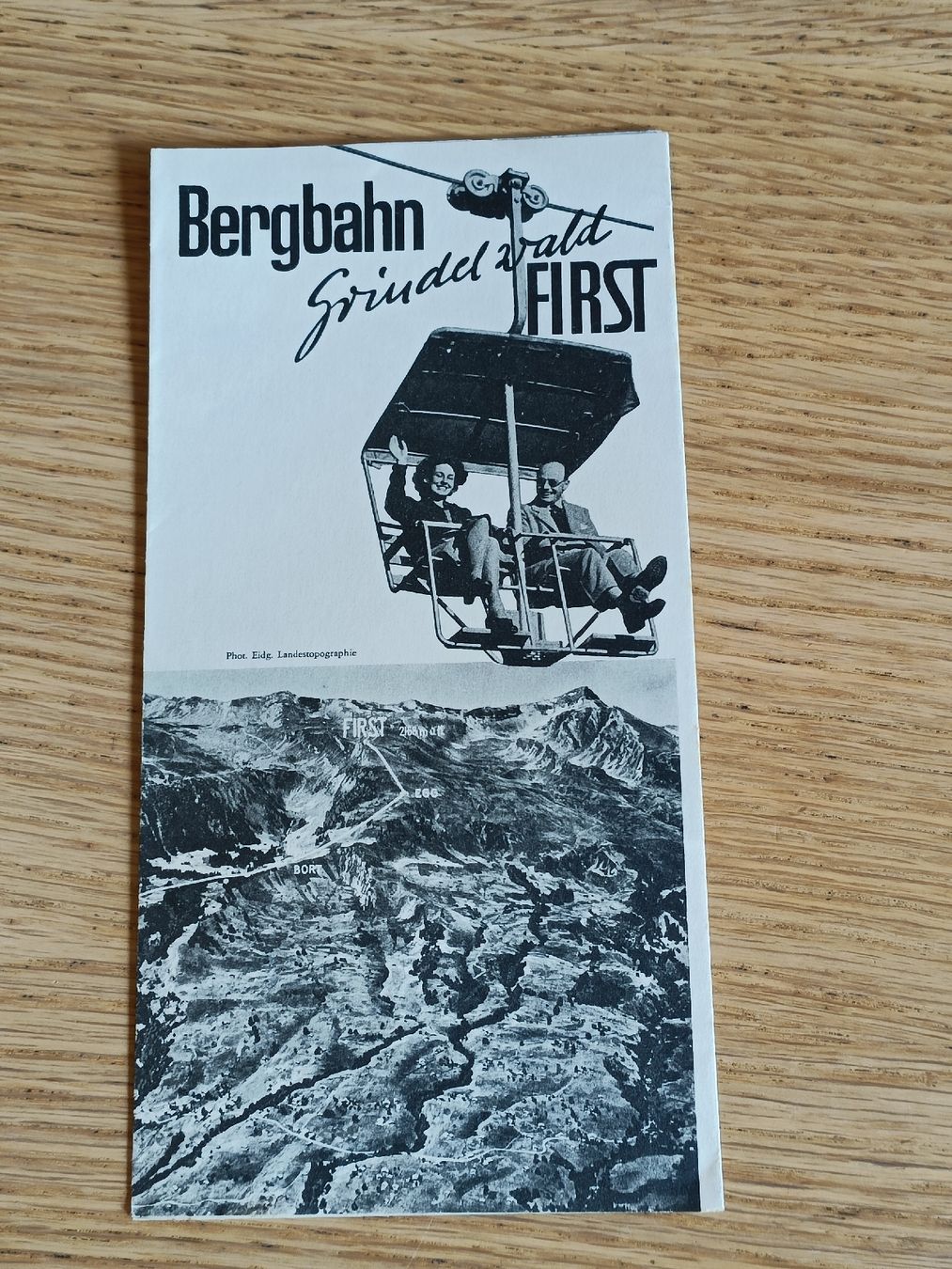 Documenti: Alter Prospekt / Bergbahn Grindelwald First Ausgabe ca. 1950 – Usato da Brugg AG venduto da Ente015