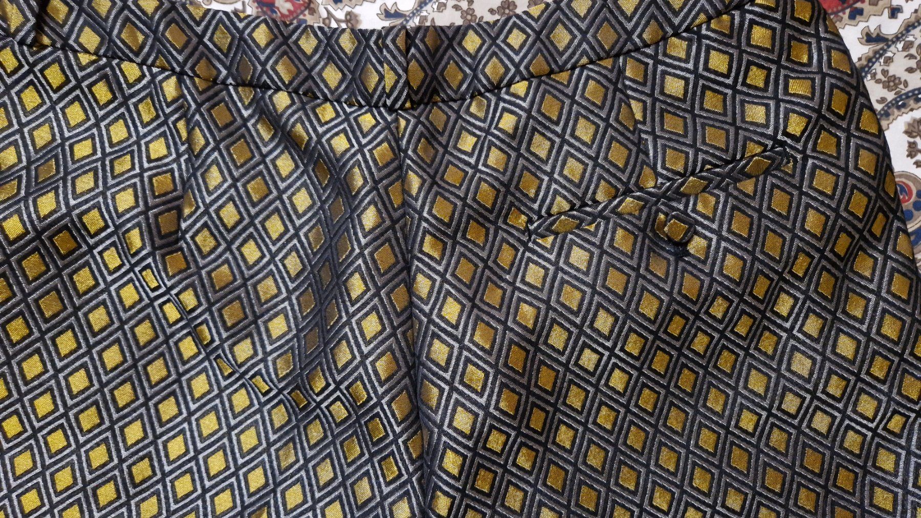 H&M Pantaloni: Gerade gold-grau-schwarz genusterte Hose – Nuovo (secondo la descrizione) da Oberengstringen venduto da Sheera7 5