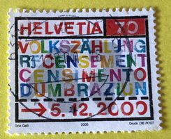 Nr.1005 GESTEMPELT Volkszählung 2000  Siehe Original Fotos.