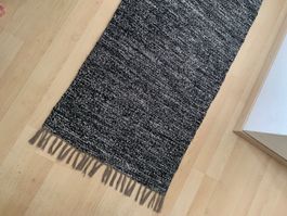 Liv Interior Sustainable Black & White Rug 150cm x 70cm