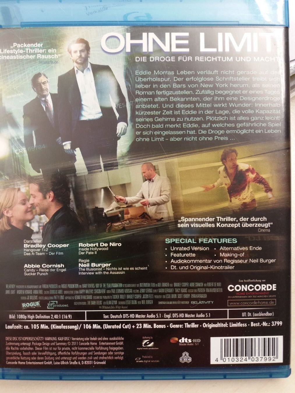 Tutti i DVDs: Blu-ray Ohne Limit mit Bradley Cooper – Usato da Eiken venduto da Lashar 1