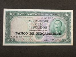 100 Escudos Mosambik Banknote 1961 unc.