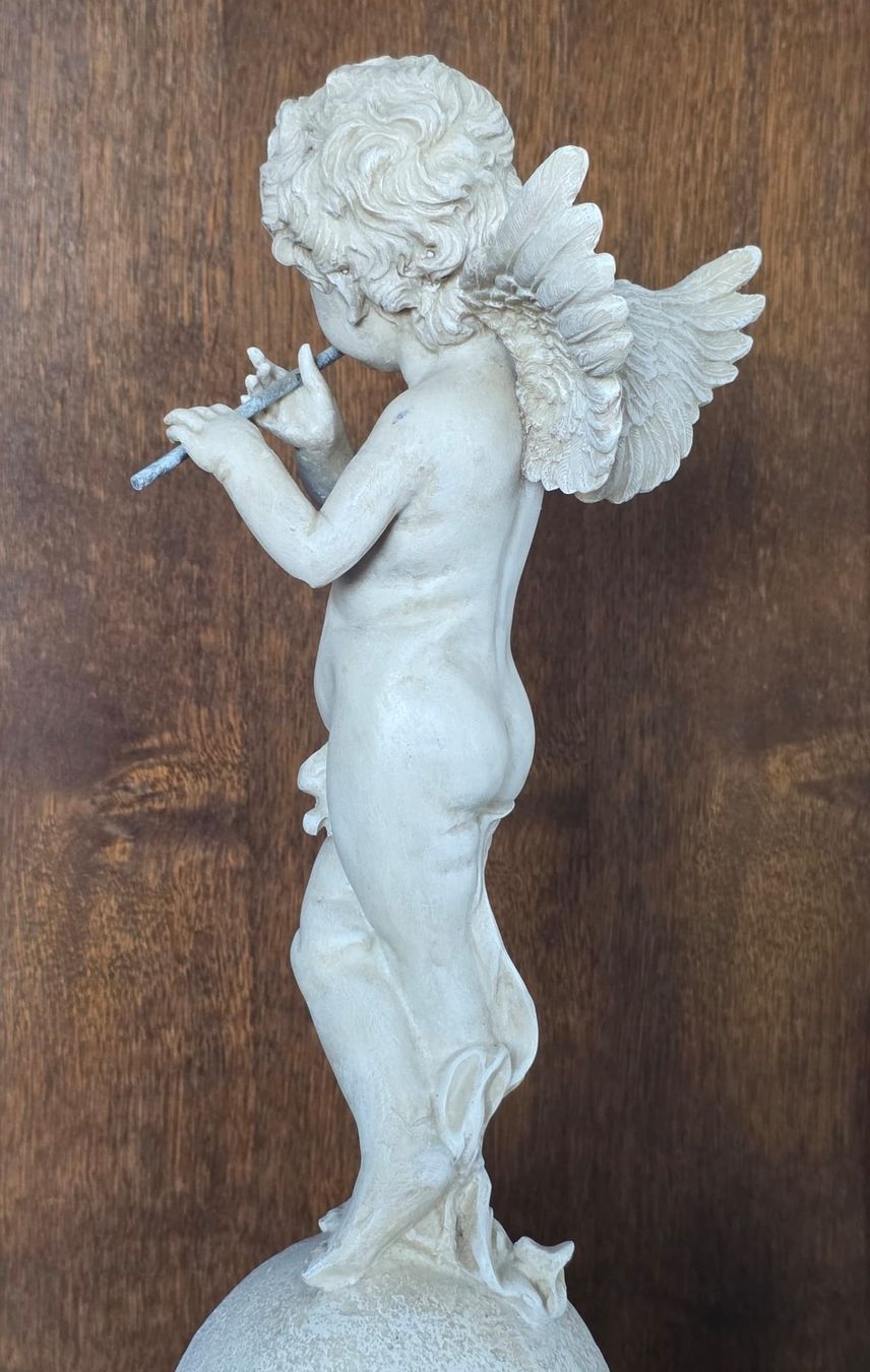Statuette: Engel Figur, Putte, mit Flöte Dekoration, Top! – Usato da Rheinsulz venduto da Dred 5