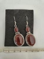 Ohrhänger Silber 925  Karneol oval Mineral Schmuck Vintage