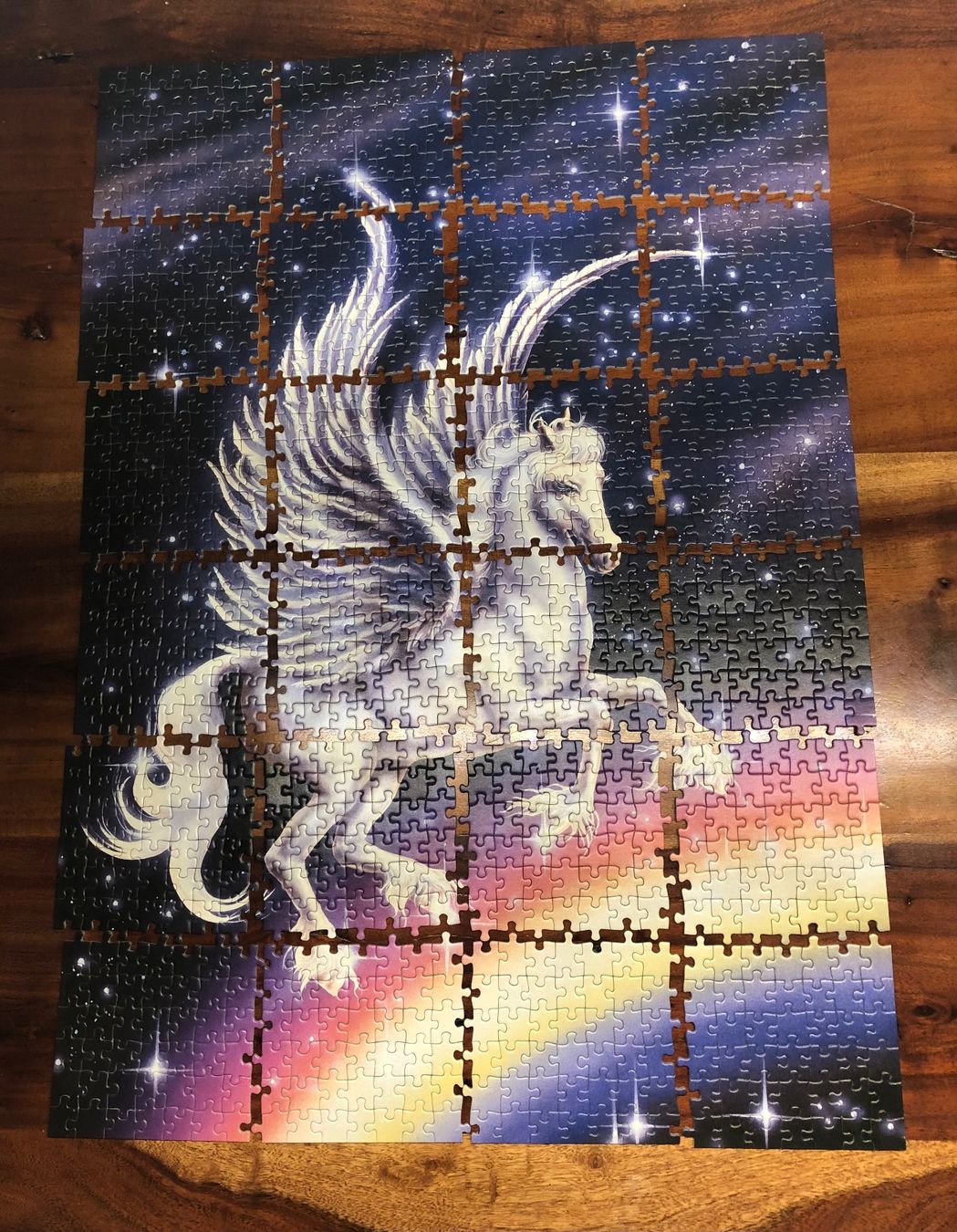 Ravensburger Puzzle: Puzzle, Zauberhaftes Pegasus auf Regenbogen – Usato da Gelterkinden venduto da Familienferien 1