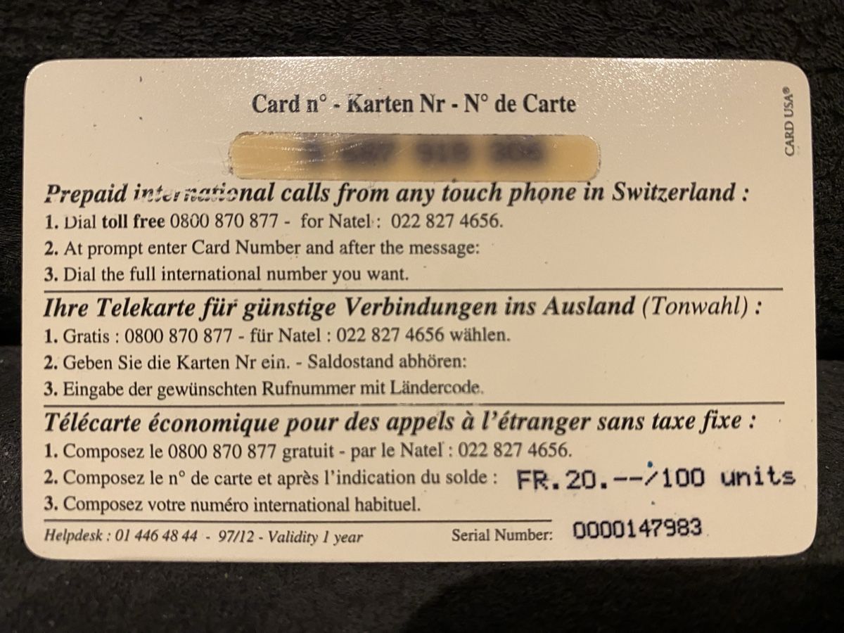 Telefon- & Taxkarten: Teleline – Gebraucht aus Lausanne von babacard10 1