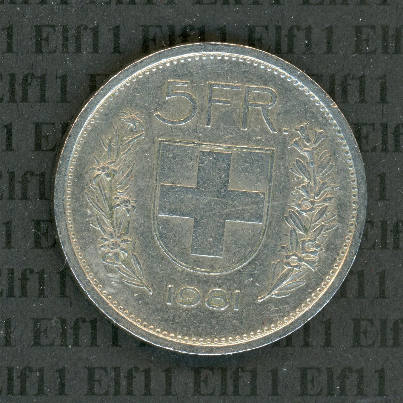 Tutti le monete: CHF___5.00 1981 -vz 5 Franken – Usato da Widnau venduto da Elf11
