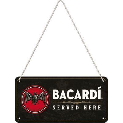 Bacardi Insegne: Hängeschild-BACARDI SERVED HERE – Nuovo e nell'imballaggio originale da Rupperswil venduto da big-one-sale