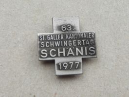 Abzeichen Brosche Kt. Schwingfest Schwingen Schänis SG 197