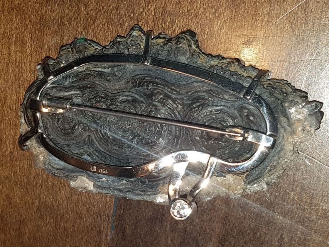 Broches & Aiguilles: Achat Kristalldruse mit 1Brillant – Neuf (Voir description) à Unterägeri par Altgoldschmuck 3