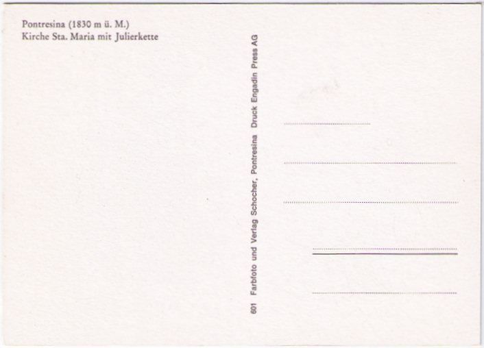 Cartoline postali: Pontresina – Usato da Binningen venduto da Mountainrider 1