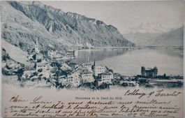 1901 Postkarte Montreux et la Dent du Midi
